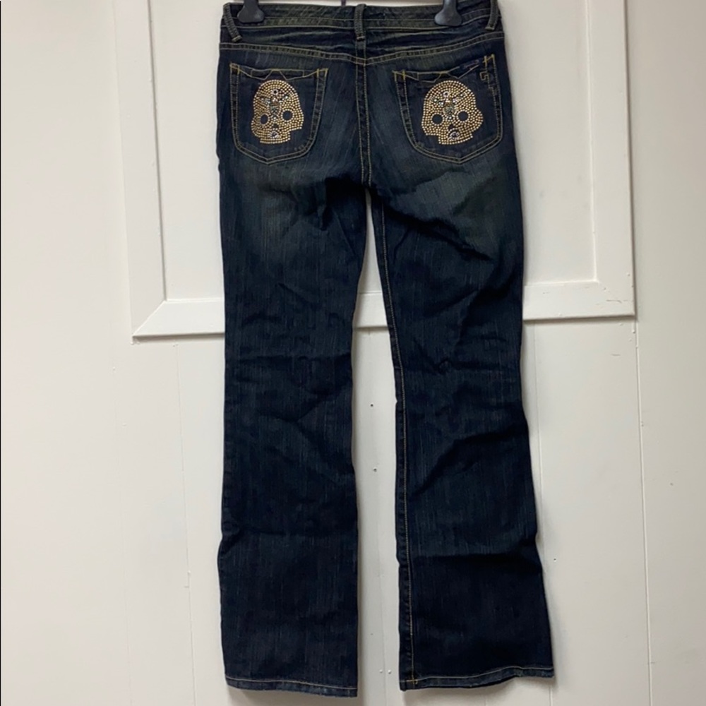 Skull Embellished Seven Stretch Jeans Never Used